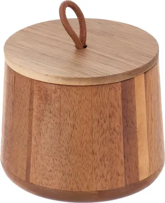 Immagine prodotto di TENDANCE | Contenitore per il bagno - ACACIA - 350 ml - Legno naturale - Contenitore alla moda