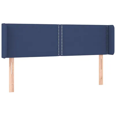Obrázek produktu pro vidaXL Čelo postele s ušima Modrá 147x16x78/88 cm Látka