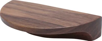 Produktbild von Natural Goods Berlin Möbelgriffe rund HALBMOND, 64mm Lochabstand, Schrankknöpfe passend für 15-22mm Türstärken, Griffe für Küchenschränke, Kommoden, Sideboard etc., Walnuss, 1 Stück