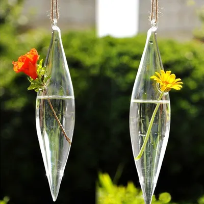 Obrázek produktu pro Závěsný skleněný květináč Terarijní kontejner Home Garden Decor Skleněná láhev