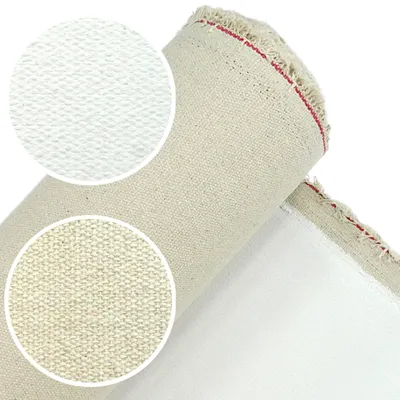 Produktbild von Leinwand rolle PREMIUM 500g/m² Leinen & Baumwolle 2,19m x 10m – Profi Malersleinwand Grundiert XXL Maltuch Rolle