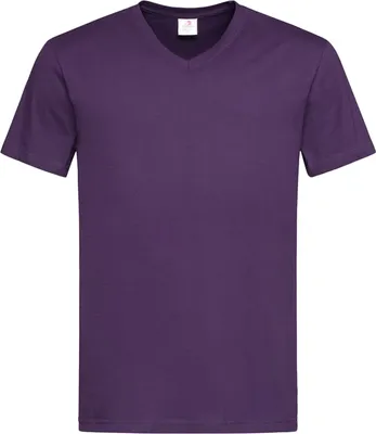 Image de T-shirt Stedman col V pour homme AB276 (S) (Violet)