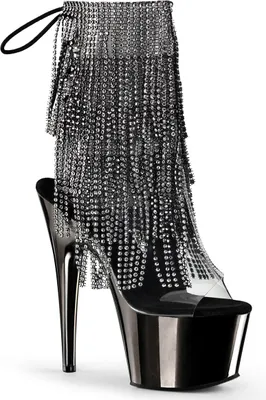 Produktbild von ADORE-1017RSF Damen Booties von Pleaser, Transparent Schwarz , EU 41, US 11