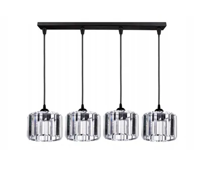 Productafbeelding van FKL DESIGN Home Deco: Plafondlamp, 4 lichtpunten, E27, kristallen lampenkap, onderdeel van de serie (N490-BZ4)