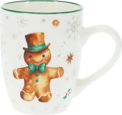Zdjęcie produktu dla Kubek porcelanowy piernikowy ludzik 320 ml