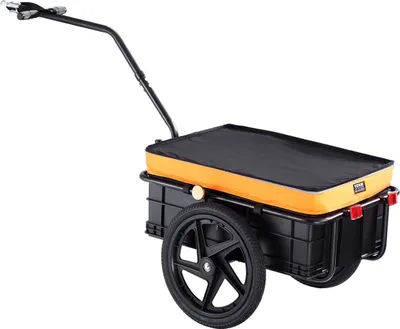 Produktbild von Fahrrad-Lastenanhänger, 88 lbs Tragkraft, robuster Fahrradwagen, faltbar, kompakt zu verstauen, mit Universalkupplung, wasserdichter Abdeckung, 16-Zoll-Rädern, sicheren Reflektoren, passend für 24- bis 28-Zoll-Fahrradräder