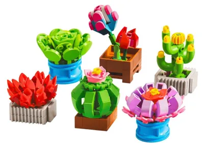 Produktbild von Blumen Bausteine Pflanzen Set 6 Töpfe 245 Teile