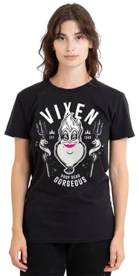 Image de T-shirt pour femmes, collection Disney Villains, modèle Ursula, "Drop Dead Gorgeous", inspiré du film La Petite Sirène, couleur noire, taille M (Europe)