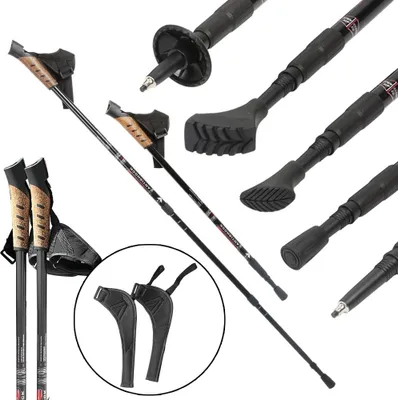 Produktbild von Teleskopické palice Teleskopické trekingové palice Turistické palice Nordic walking palice čierne