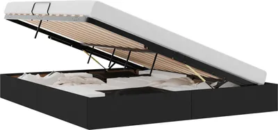 Immagine prodotto di vidaXL Struttura letto con contenitore, colore nero, 180 x 200 cm, rivestita in tessuto