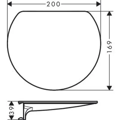 Obrázok produktu pre HANSGROHE 28917210 Polička WallStoris Planet Edition