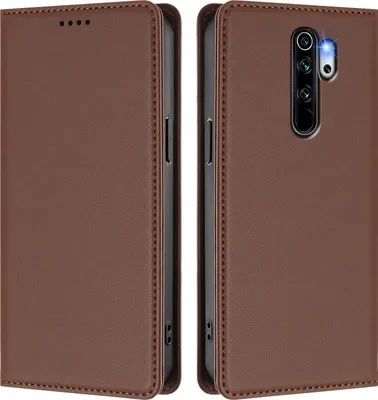 Immagine prodotto di Custodia per Xiaomi Redmi Note 8 Pro, Flip Cover in Finto cuoio antiurto magnetica con supporto Marrone