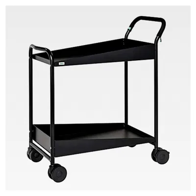 Produktbild von Servierwagen mit Softgrip - Tragfähigkeit 150 kg, schwarz