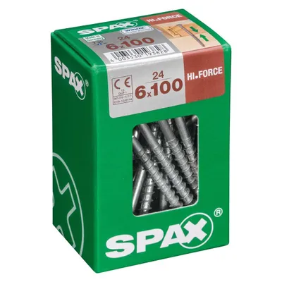 Immagine prodotto di Set 24 viti SPAX in acciaio testa svasata torx, Diam.6 mm x L.100 mm