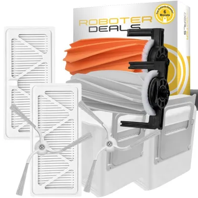 Image de Kit de pièces de rechange pour aspirateur DJI ROMO S, ROMO A et ROMO P (2 brosses latérales, 2 sacs, 2 filtres, 1 brosse principale)
