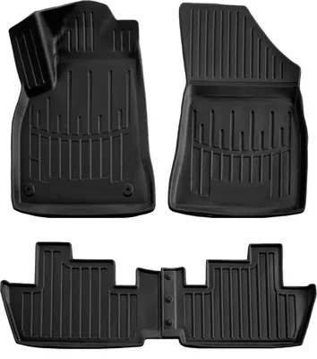 Image de 3D Tapis De Sol en Caoutchouc Premium Pour Peugeot 3008 2009-2016 4pcs, Bord Haut, Noir, Antidérapant, Toutes Saisons