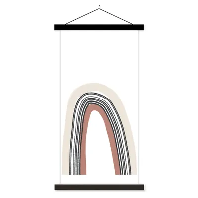 Produktbild von MuchoWow® Textilposter Regenbogen - Pastell - Design 90x180 cm mit schwarzem Rahmen - Dekoration Wohnzimmer