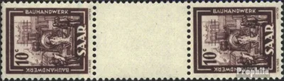 Produktbild von Briefmarken Saarland 1949 Mi 272ZS Zwischenstegpaar gestempelt Bilder aus Industrie und Handel