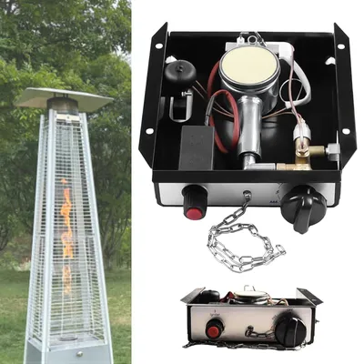 Ersatzbrenner-Set für Gas-Terassenheizung, 47.000 BTU, schwarz