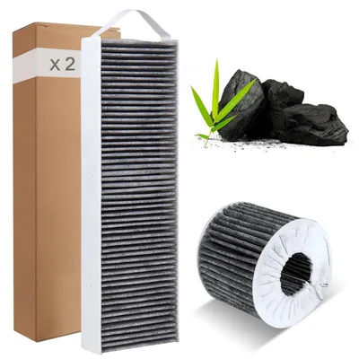 Aktivkohlefilter 2 Stück für Bora Pure/X Pure/S Pure, 425x130x50 mm