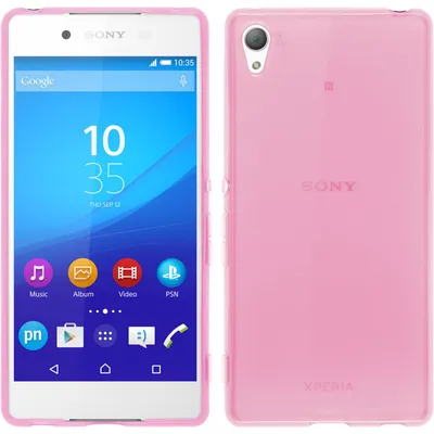 Produktbild von PhoneNatic Case kompatibel mit Sony Xperia Z3+ / Plus - rosa Silikon Hülle transparent + 2 Schutzfolien