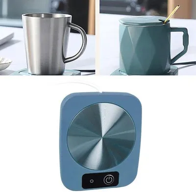 Obrázok produktu pre Elektrické ohrievače na kávu – USB nabíjačka, konštantná teplota, do kancelárie, na cesty a na domáce použitie – modré
