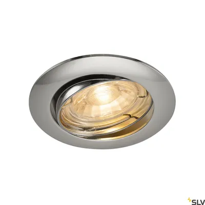 Image de PIKA QPAR51, plafonnier encastré, orientable, chrome, max. 50W