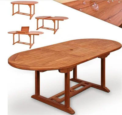Productafbeelding van Tuintafel Vanamo Eucalyptushout 150-200x100x74cm -gecertificeerd