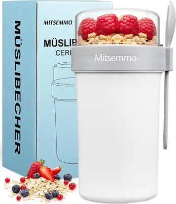 Produktbild von Müslibecher to Go mit Löffel 760ml+230ml in
