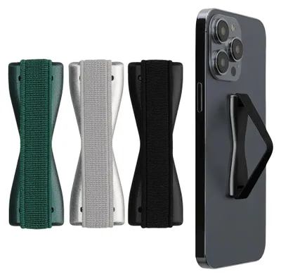 Produktbild von kwmobile Smartphone Fingerhalter 3 Set - Handy Halter Griff Halterung Einhandbedienung - 3x Handyhalter in Schwarz Silber Metallic Petrol