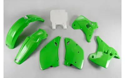 Produktbild von Kunststoffsatz Für Kawasaki Kx 125 '90-'92, Farbe Oem (Grün/Weiss) (Ka195E999)