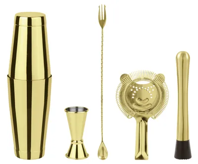Produktbild von SAMBONET Paderno Mixology Set Boston 5 Teile Gold