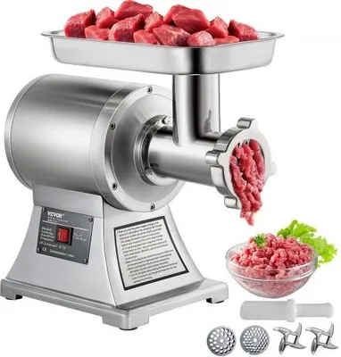 Produktbild von 8500W kommerzieller Fleischwolf aus Edelstahl, 450lbs, Schneideblatt, Platte, Wurstfüller