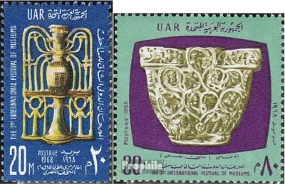 Produktbild von Briefmarken Ägypten 1968 Mi 877-878 (kompl.Ausg.) postfrisch Museum