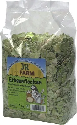 Produktbild von JR Farm Erbsenflocken, Flocken, 1 kg, Zwergkaninchen, 20,2%, 2,1%, 4,4%