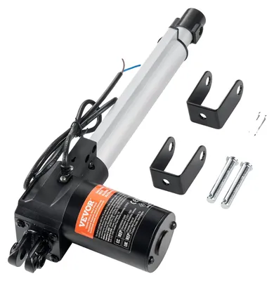 Image de VEVOR 6000N Actionneur linéaire DC 12V Actionneur linéaire IP44 Moteur électrique linéaire 200mm de course Niveau sonore ≤ 50dB Ouverture de porte électrique 5 mm/s Vitesse de déplacement Technique linéaire Actionneur de réglage