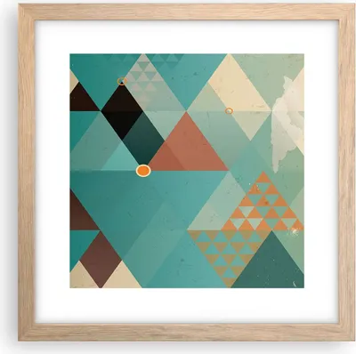 Produktbild von Gerahmtes Poster - Rahmen in heller Eiche - Abstraktion modern - 30x30 cm - Wand Bild - Wanddeko - Wandbilder - Wandposter - Bilderrahmen - Bilder - Kunstdruck - Wandbild - P2NAC30x30-3571