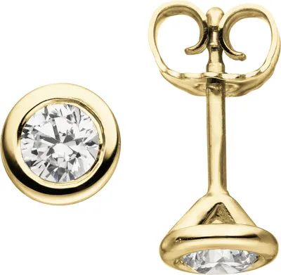 Produktbild von JOBO Ohrstecker rund 585 Gold Gelbgold 2 Diamanten Brillanten 0,50 ct. Ohrringe