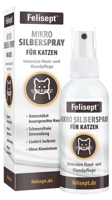 Produktbild von Felisept Mikro Silberspray für Katzen 75ml - Silberspray Katze gegen Juckreiz, W