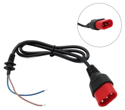 Zdjęcie produktu dla Uniwersalny Przewód Kabel 80 cm Złącze 3 Pin do Ładowarki do Hulajnogi Elektrycznej i E-Bike