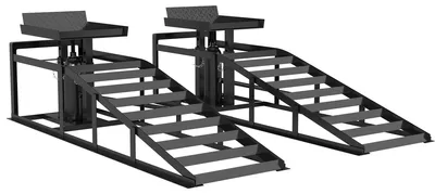 Produktbild von HOMCOM 2er-Set hydraulische Auffahrrampe höhenverstellbar Schwellenrampe 3 t