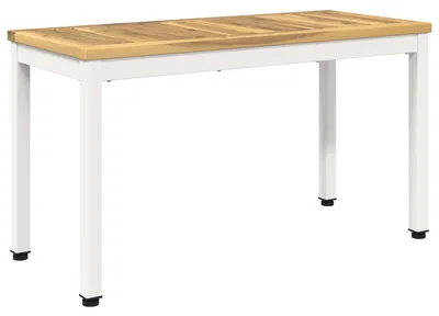 Zdjęcie produktu dla Ławka ogrodowa vidaXL, 80,5 x 35 x 45 cm, wykonana z litego drewna akacji, kolor biały