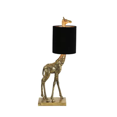 Immagine prodotto di Light & Living - lampada da tavolo - Giraffe - nero - plastica - lampada a forma di animale - E27 - 1855485