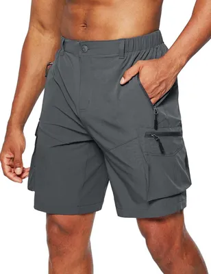 Imagen del producto de Pantalones cortos cargo para hombre, ligeros, ideales para actividades al aire libre