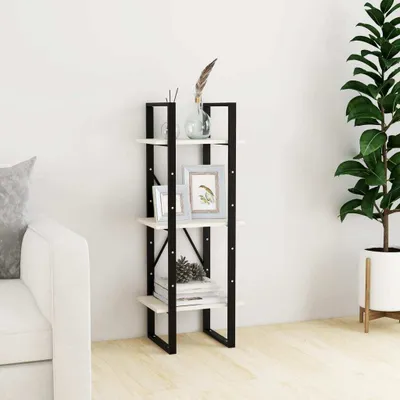 Produktbild von "2026 Promotion" Bücherregal - Standregal - Aktenregal - 3 Böden - Weiß 40x30x105 cm - Massivholz Kiefer - Wohnzimmerschrank CC27199