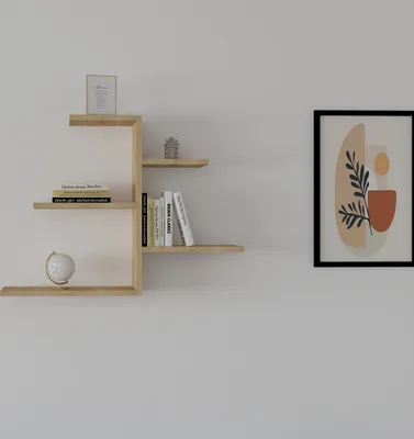 Produktbild von Skye Decor, Gami - Sapphire Oak, Wandregal, Saphireiche, 100 % MELAMINBESCHICHTETE SPANPLATTEN, 82,2 x 19,6 x 48 cm