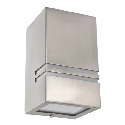Zdjęcie produktu dla Ścienna lampa zewnętrzna Hermetyczna lampa ogrodowa FLEVO INOX IP44 GU10 srebrna EDO777153 EDO