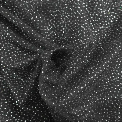 Tüll mit Glitzer Kostümstoff Fasching Royal Tüll 1 x 1,5 m 001 002 - grau / silber