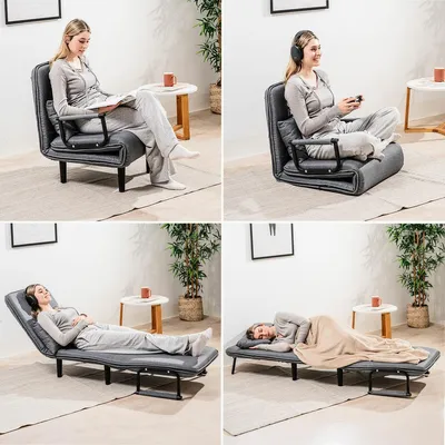 Image de InnovaGoods 4-in-1 Umwandelbares Einzelschlafsofa Softfa