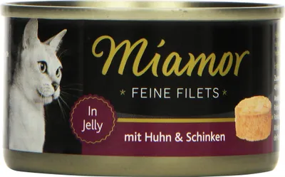 Image de Miamor 100gx24 Fines Filets Jelly Poulet & Jambon & Riz